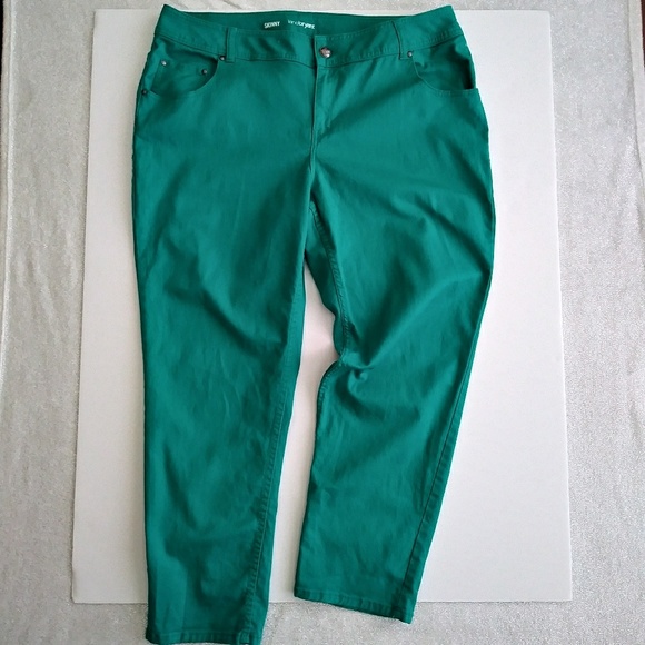 Lane Bryant Denim - Lane Bryant Skinny Green Jeans Sz 22